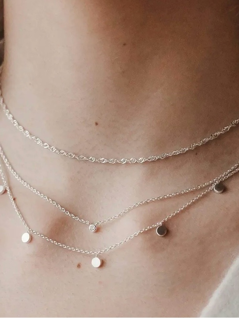 bluboho Lightning Strikes Twisted Rope Necklace - Silver - Picture 6 of 6